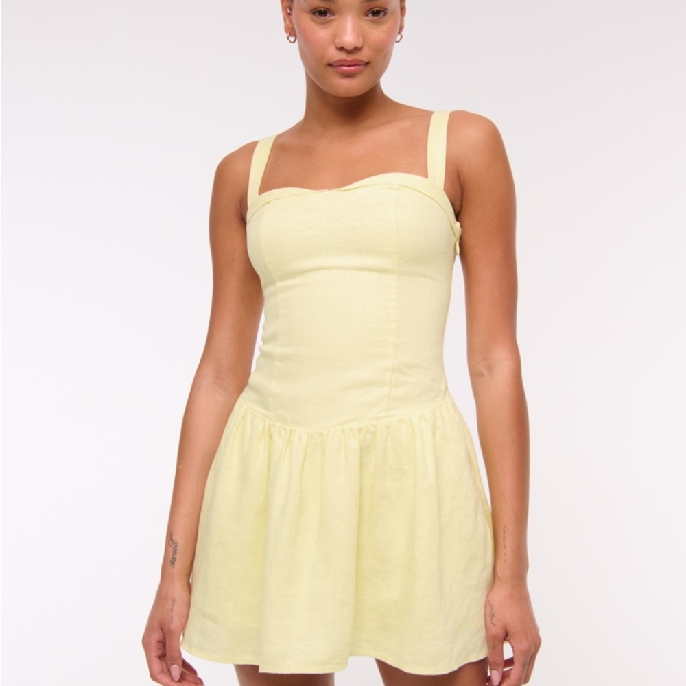 Abercrombie Linen Drop-Waist Skort Dress